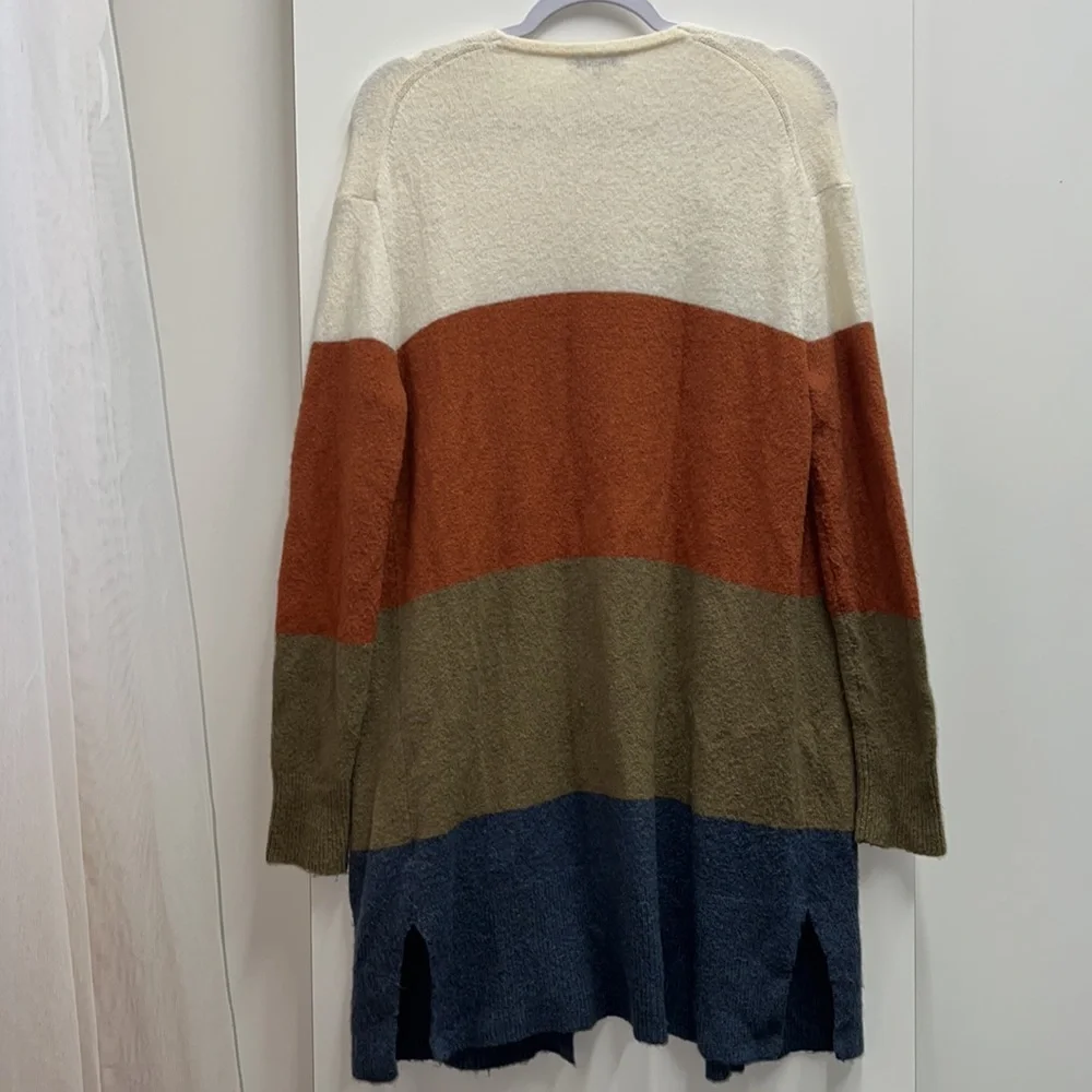 MADEWELL color block open cardigan sweater duster - Picture 6 of 16